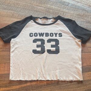 PacSun Black and White Graphic Crop Top